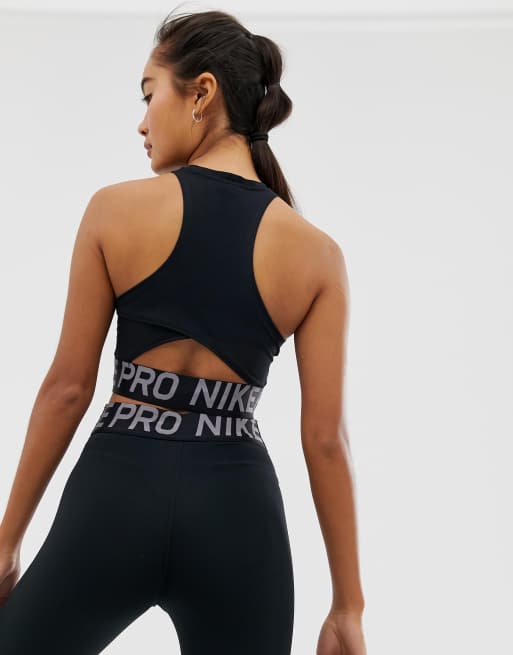 Nike Training Crossover Gym Crop Top and Leggings in Black