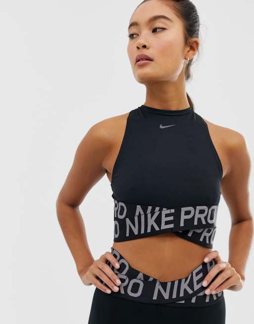 Nike pro training store cross over tank