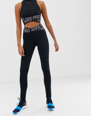 nike pro crossover leggings black