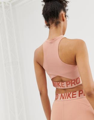 nike crop top rose gold