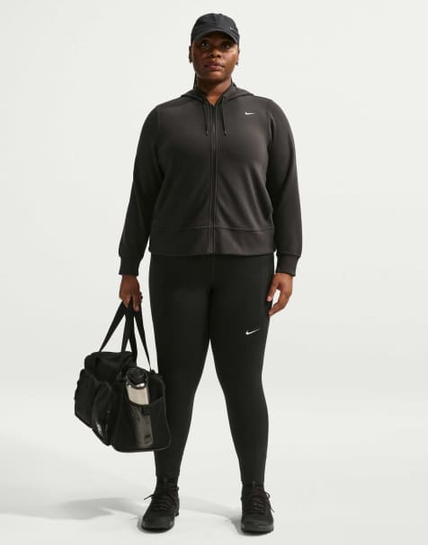 Nike Training Curve high-waisted 7/8 leggings met zakken in zwart - view 1