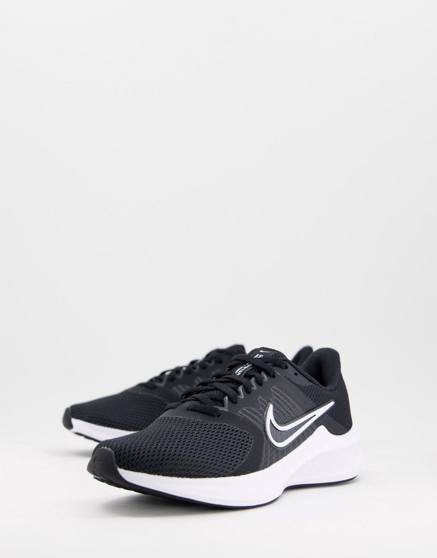 Nike Training Downshifter 11 trainers in black and white
