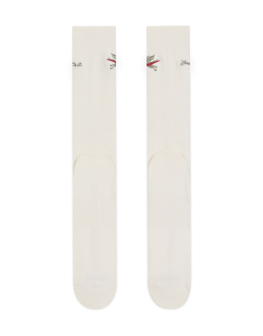 Nike Training dragon embroidered socks in cream and red, 4 of 4