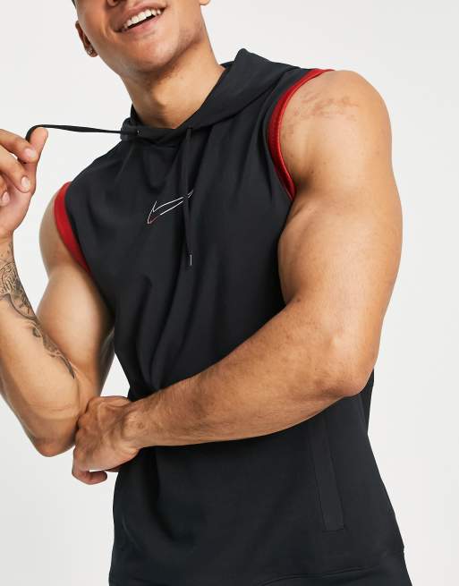 Nike Dri-fit Hooded Men's Sleeveless Training Top in Black for Men