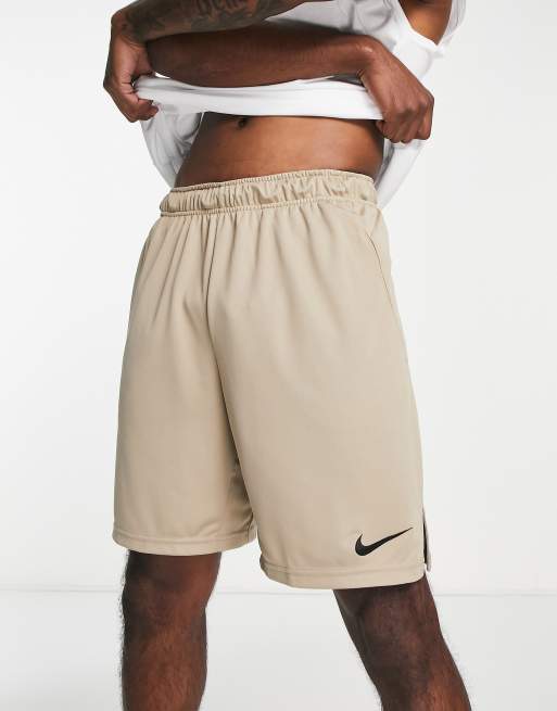 Nike Training Dri-FIT inch knitted shorts in stone ASOS