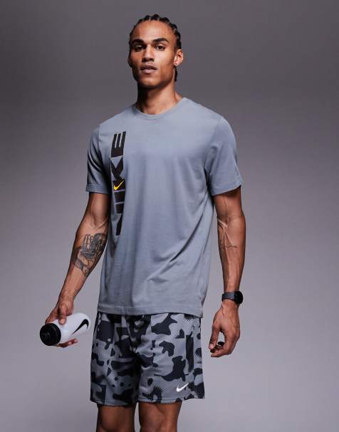 Nike Training Dri-FIT 7-inch shorts in black and grey 
