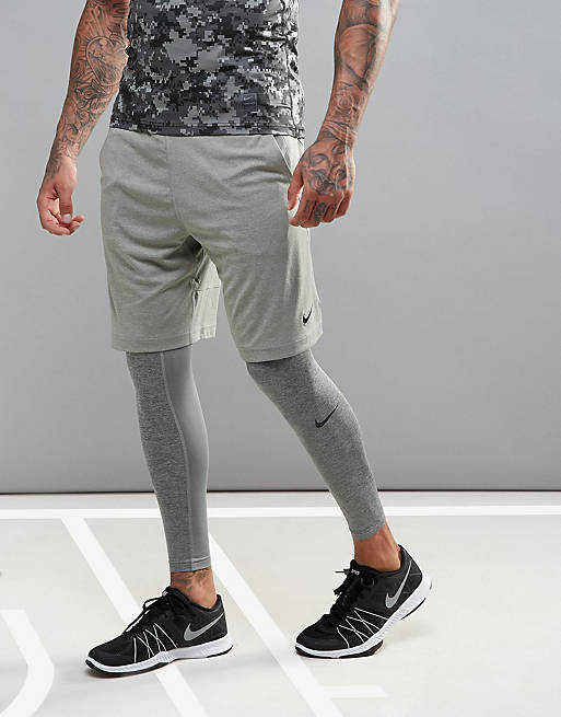 Nike Training Dri-FIT 9 Shorts In Grey 742517-063 | ASOS