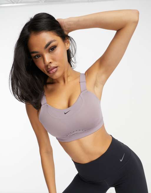 Nike Training Dri-FIT Alpha bra in gray