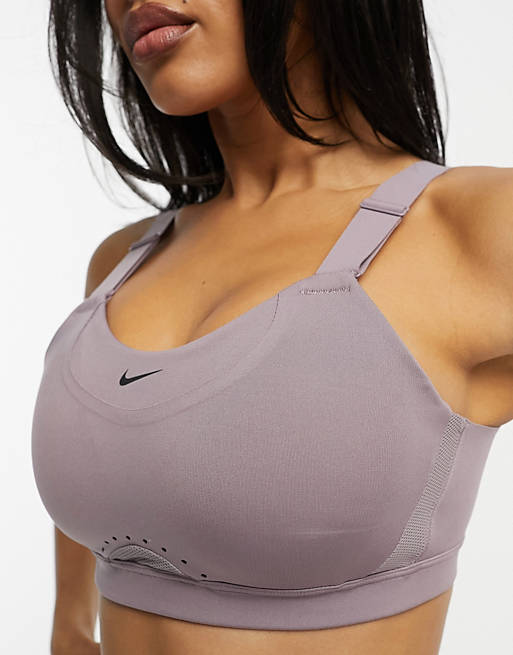 Nike Training Dri-FIT Alpha bra in gray