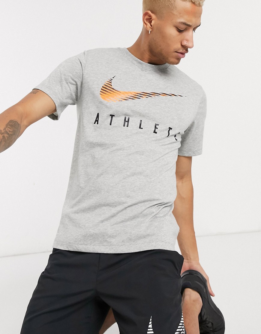 Nike Training - Dri-Fit Athlete - T-shirt grigia-Grigio
