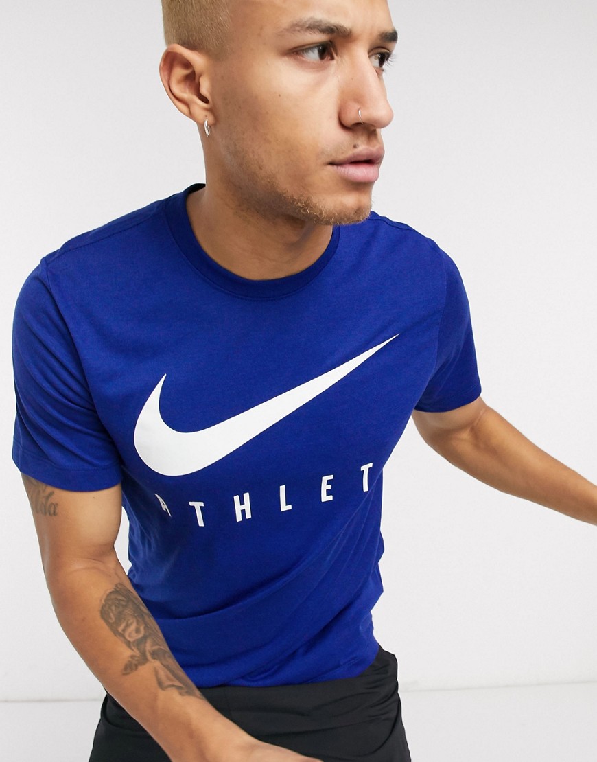 Nike Training - Dri-Fit athlete - T-shirt in koningsblauw