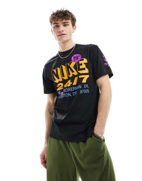 Nike Training Dri-Fit bodega graphic t-shirt in black and orange - view 1