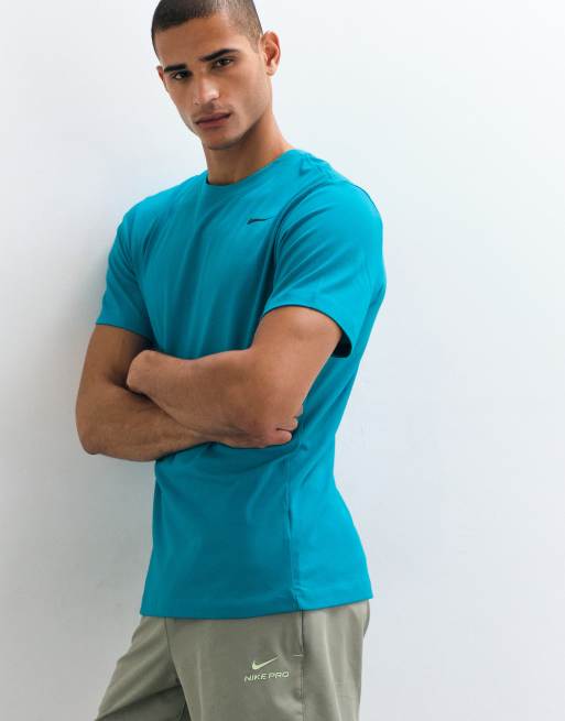 Nike Training Dri-FIT bomulds-T-shirt i blå, 3 af 5