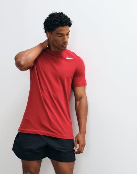 Nike Training Dri-FIT bomullst-shirt i rött - view 1