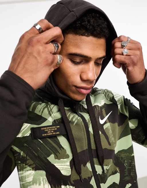 Nike camo hotsell training hoodie