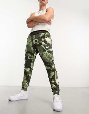 Nike Training Dri-Fit camo joggers in green and multi