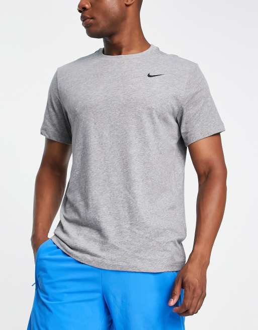 Nike Training Dri-FIT chest logo t-shirt in grey | ASOS