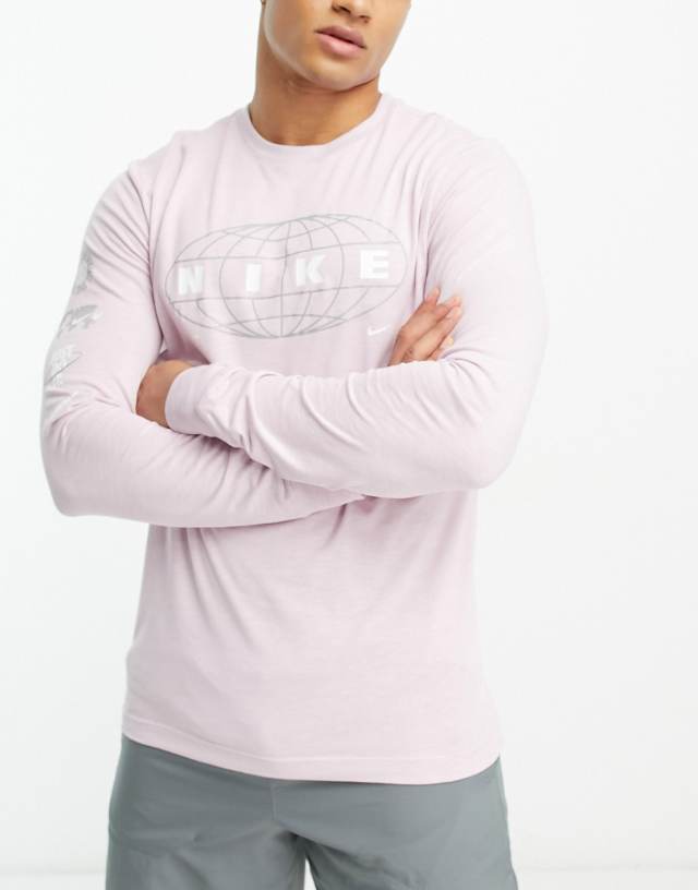 Nike Training Dri-FIT Club long sleeve T-shirt in pink