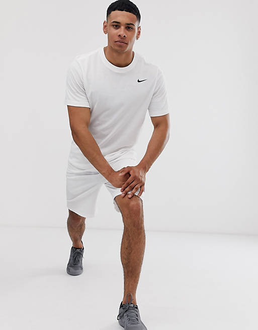 sector Tegenstrijdigheid trompet Nike Training Dri-FIT crew neck t-shirt in white | ASOS