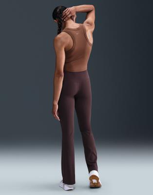 Nike Dri-fit Cropped Tank Top In Brown