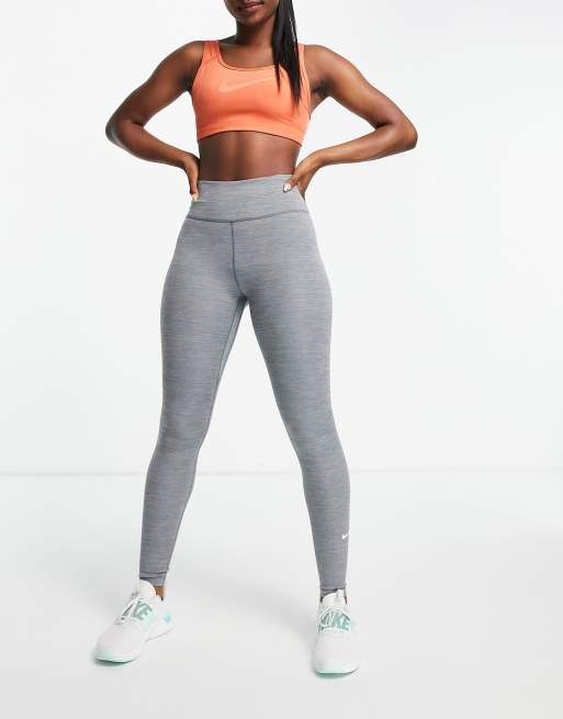 Leggings gris jaspeado One de Nike Training