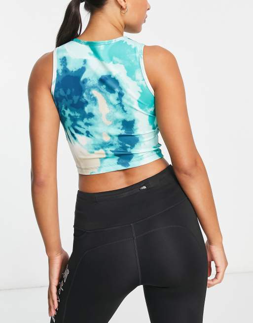 Women's Off Shoulder Tie-Dye Tank Top - Sleeveless Twist Strap Y2K Cropped Top For Summer