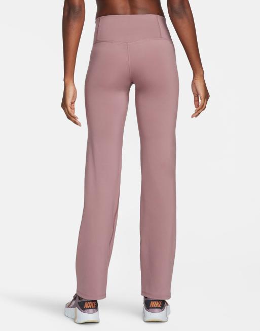 Nike Training Dri Fit flared power pants in smokey mauve ASOS