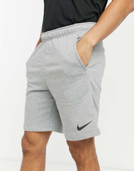 Nike Training Dri-FIT Fleece shorts in grey