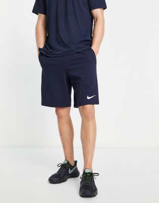 mens navy fleece shorts