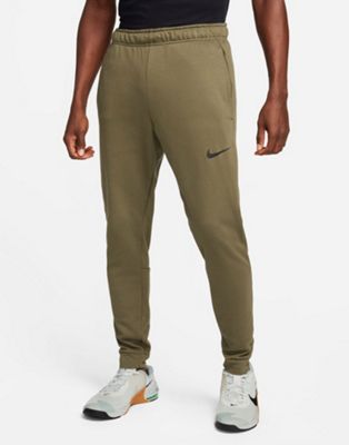 Nike Training Dri-Fit Fleece tapered jogger in khaki