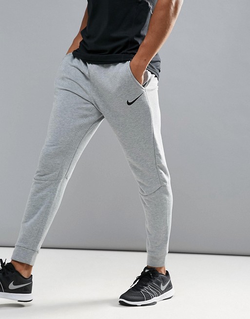 Nike Training | Nike Training dri-fit fleece tapered joggers in grey ...