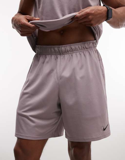 Nike Training Dri-FIT Flex 7 inch shorts in light grey, 4 of 5