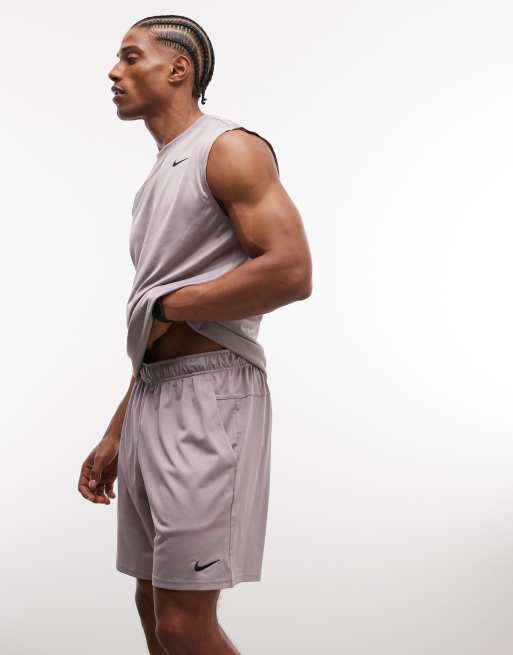 Nike Training – Dri-FIT Flex – Ljusgrå shorts, 7 tum, 3 av 5