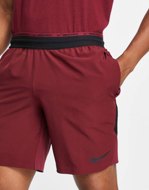 Nike Training DriFIT Flex Short in burgundy ASOS