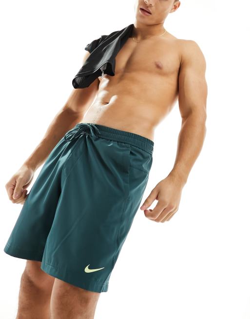 Green nike dri fit hot sale shorts