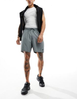 Nike Training Dri-Fit Form 7inch shorts in grey - ASOS Price Checker