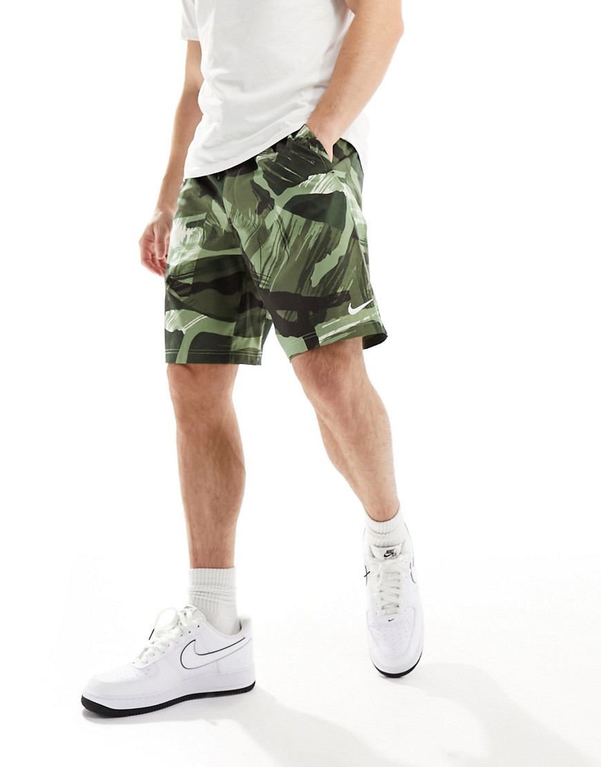 Nike Training Dri-Fit Form 9inch shorts in camo-Green