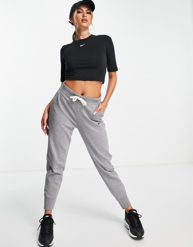 Nike Training Dri-FIT Get Fit cuffed sweatpants in gray heather - gray