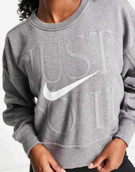 Nike dri fit cropped clearance sweatshirt