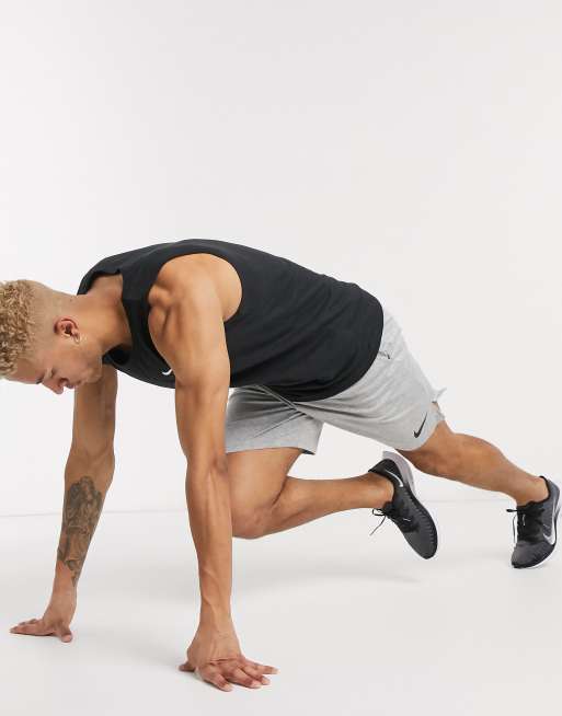 Nike Training – Dri-Fit – Grå bomulssshorts, 3 av 4