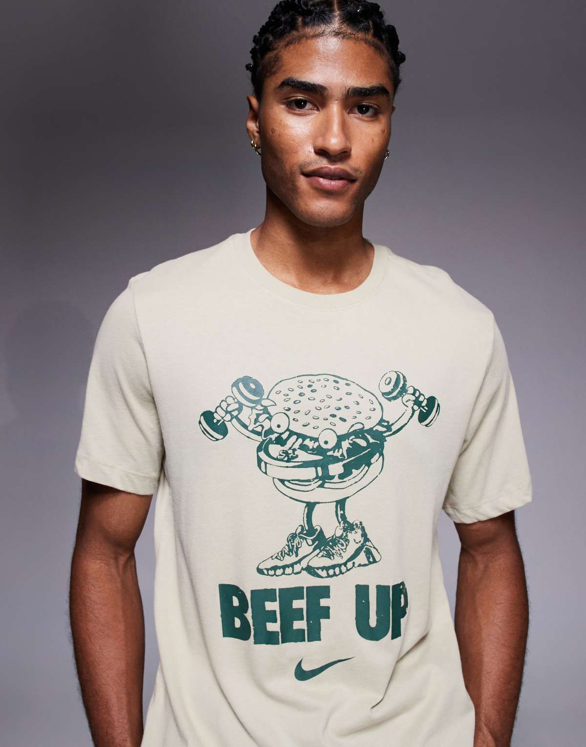 Nike Training Dri-FIT graphic t-shirt in khaki