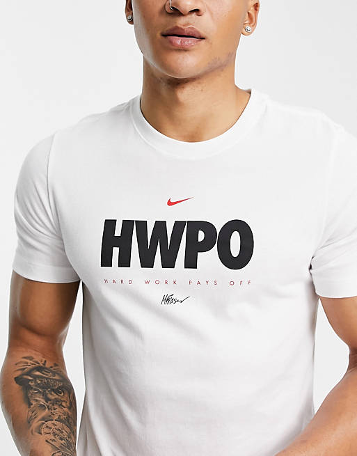 Men Nike Training Dri-FIT graphic t-shirt in white 