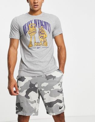 Nike Training Dri-FIT Heavy Weights graphic t-shirt in grey heather