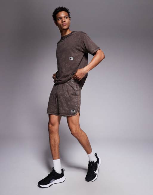 Nike Training Dri-FIT Heritage shorts in brown