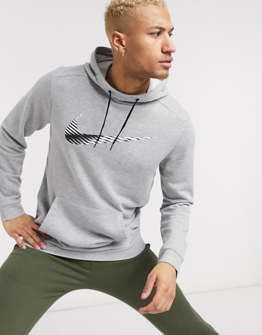 Nike Training Dri-Fit hoodie with swoosh logo in grey