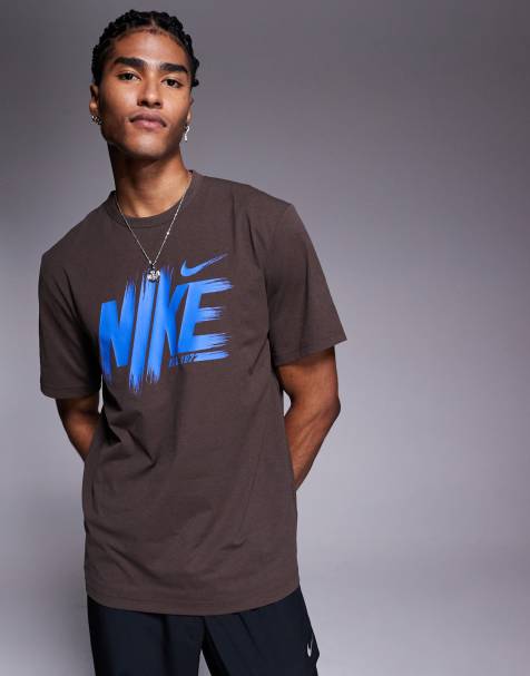 Nike training Dri-FIT Hyverse t-shirt in brown - view 1