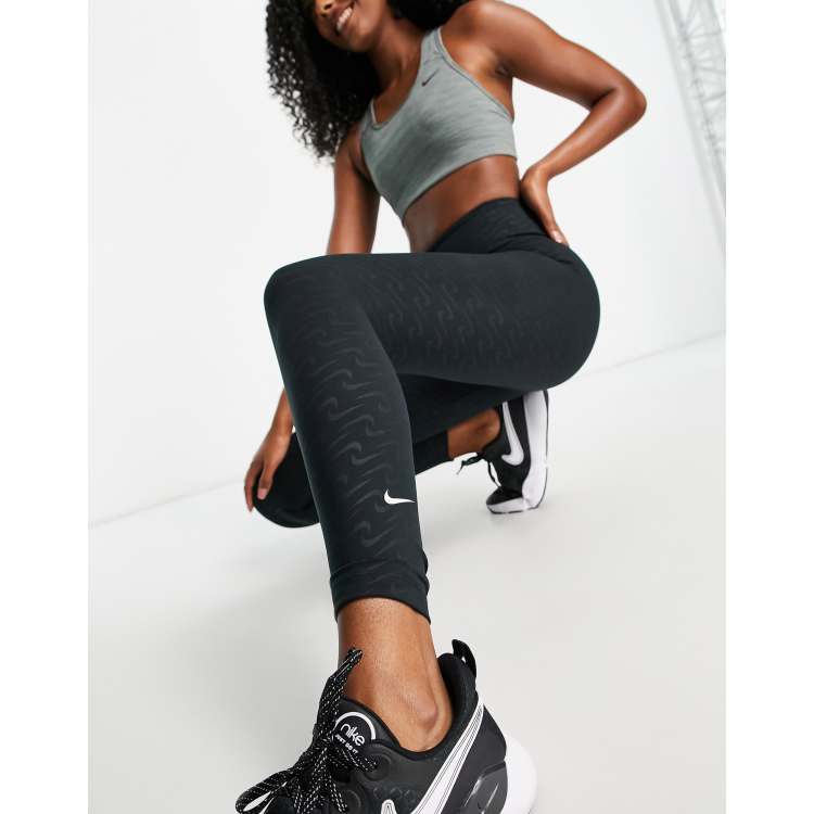 Chirurgie Onvermijdelijk Monumentaal Nike Training Dri-FIT Icon Clash all over print 7/8 leggings in black | ASOS