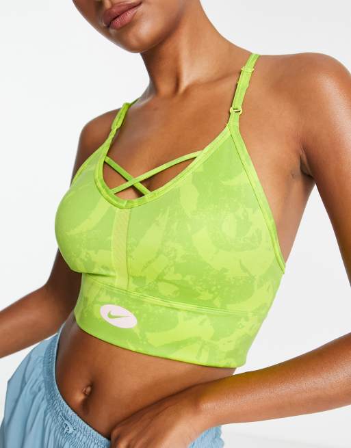 Lime green nike store sports bra