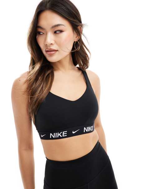 Nike Training – Dri-FIT Indy – Svart sportbehå med högt stöd - view 1