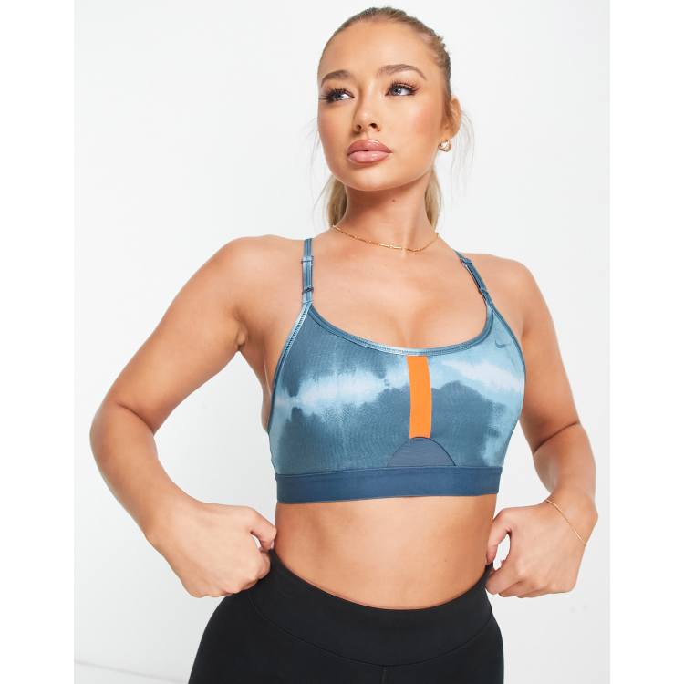 Nike, Dri-FIT Indy Sports Bra - Blue/Navy/White